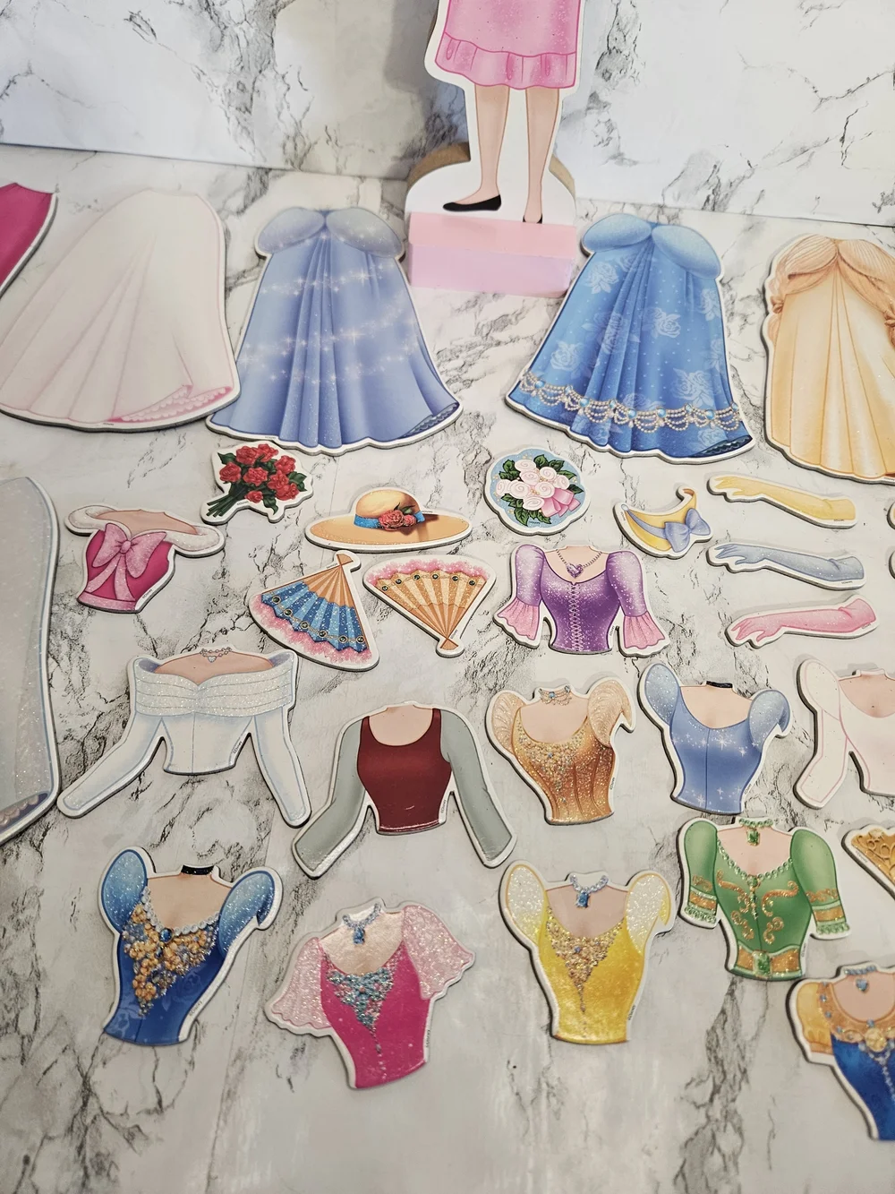 Melissa & Doug Disney Cinderella Magnetic Dress-Up Wooden Doll set